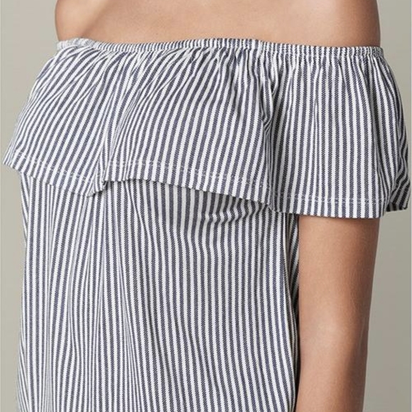 AQUA Bloomingdale's  romper striped off - Picture 1 of 8